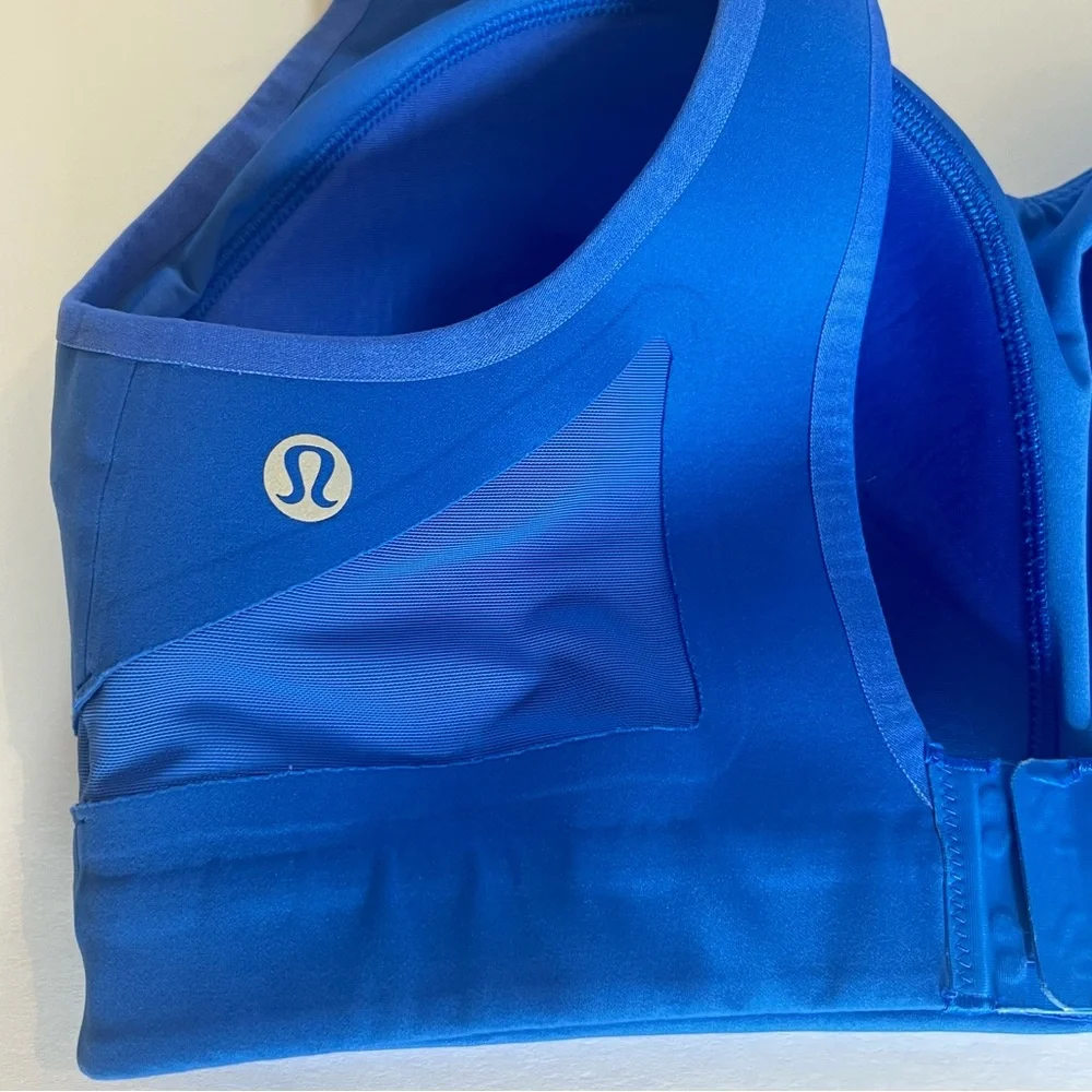 LULULEMON High Support Sports Bra E32‎ Electric Blue Front Closure Running